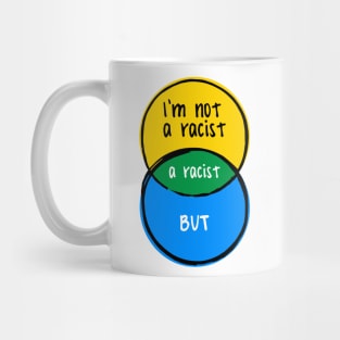 funny Venn diagram – I'm not a racist, but… Mug